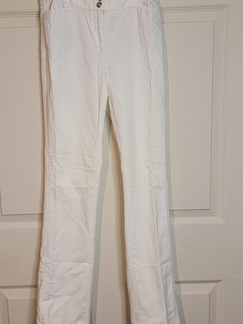 White House Black Market White Straight-Leg Pants